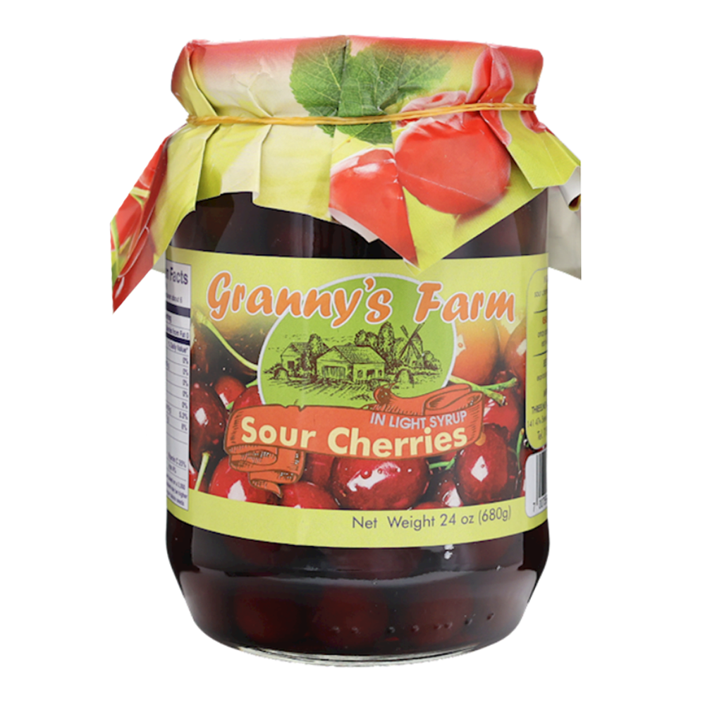 Compote Light Syrup with Pits Sour Cherry – 23.99 oz (680gr)